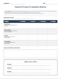 Explore More Sensory Fair Judging Rubric