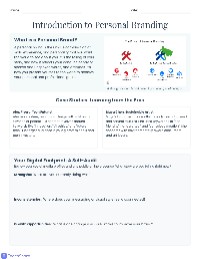 Personal Branding Fundamentals