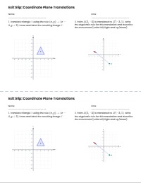 Coordinate Plane Transformations Exit Ticket