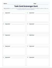 Mathematics Practice Response Organizer