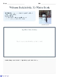 Winter Break Activities and Routines