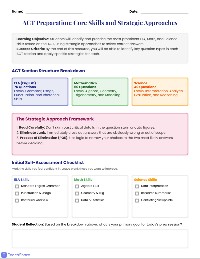 ACT Skills Study Guide