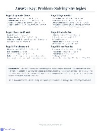 Problem-Solving Strategies for Thinking Skills