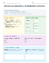Évaluation de Mathématiques - Division et Multiplication