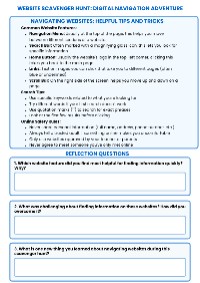 Website Scavenger Hunt
