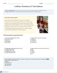 Latihan Mandiri Bahasa Indonesia Kelas Tiga