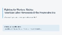 Workers' Rights and Labor Movements