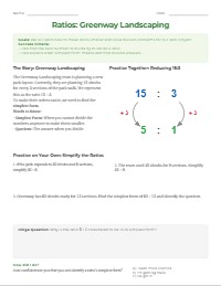 Worksheet: 6th Grade Ratios and Number System Review