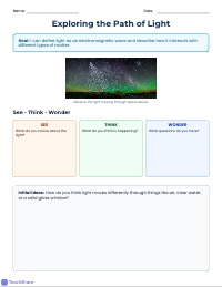 Light vs. Matter Brainstorm
