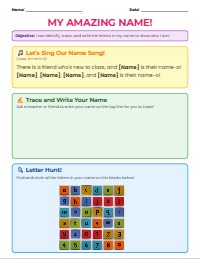 My Very Special Name Activity