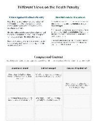 Overview of Capital Punishment Perspectives