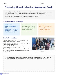 Video Production Assessment Toolkit