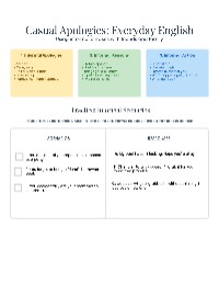 Effective Apology Techniques in English