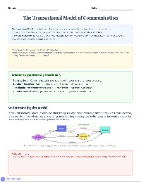 Understanding Transactional Communication
