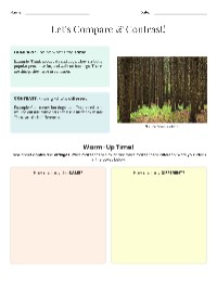 Comparing Forests and Deserts