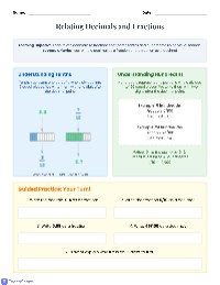 Understanding Decimals and Fractions