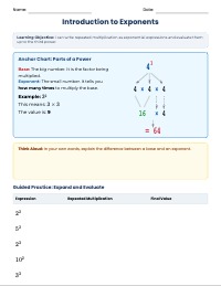 Mastering Powers and Exponents Workbook