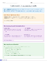 Collaborative Summarizing Strategies