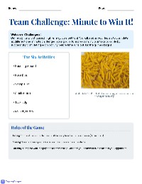 Minute to Win It Team Challenge