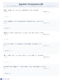 Sentence Mechanics Pop Quiz