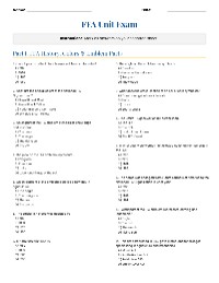 FFA Unit Examination Overview