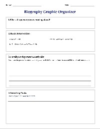 Biography Research Graphic Organizer