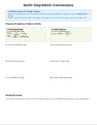 Mastering Metric System Prefix Conversions
