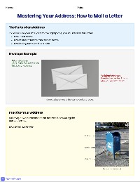 Writing My Address Correctly
