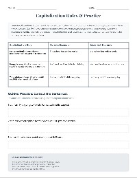 Capitalization Mastery Practice Packet