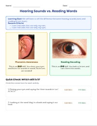 Hearing Sounds Versus Reading Words
