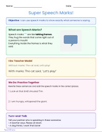Mastering Speech Marks: A Grade 2 Lesson