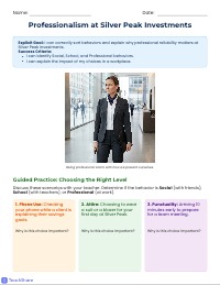 Categorizing Workplace Behaviors