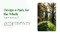 Designing an Inclusive Community Park