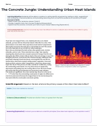 Urban Heat Islands: Analyzing Scientific Arguments