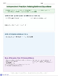 Rational Functions Unit Packet