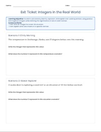Direction Exit Ticket