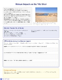 Exploring the Nile: Changes & Impacts