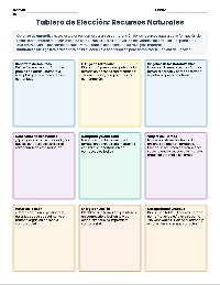 Natural Resources Choice Board