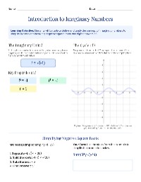Introduction to Imaginary Numbers