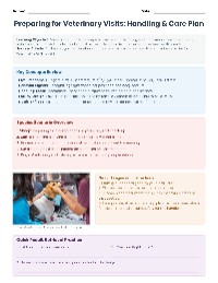 Veterinary Preparation Scenarios
