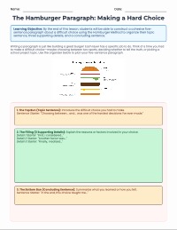 Making Hard Choices: The Hamburger Paragraph Method