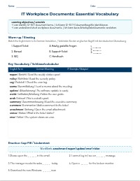 Understanding Basic IT Documents in English