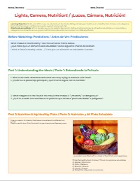 Nutrition Choices in Cloudy with a Chance of Meatballs 2