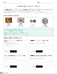Coin Counting Task Cards