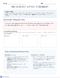 Revising for Author Credibility