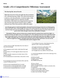 Third Grade English Language Arts Assessment