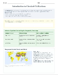 Classical Civilizations Map Study
