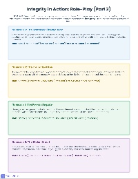 Integrity Puzzles and Activities