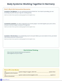 Body Systems Connections Practice