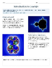 Exploring Fractals and Their Mathematical Significance